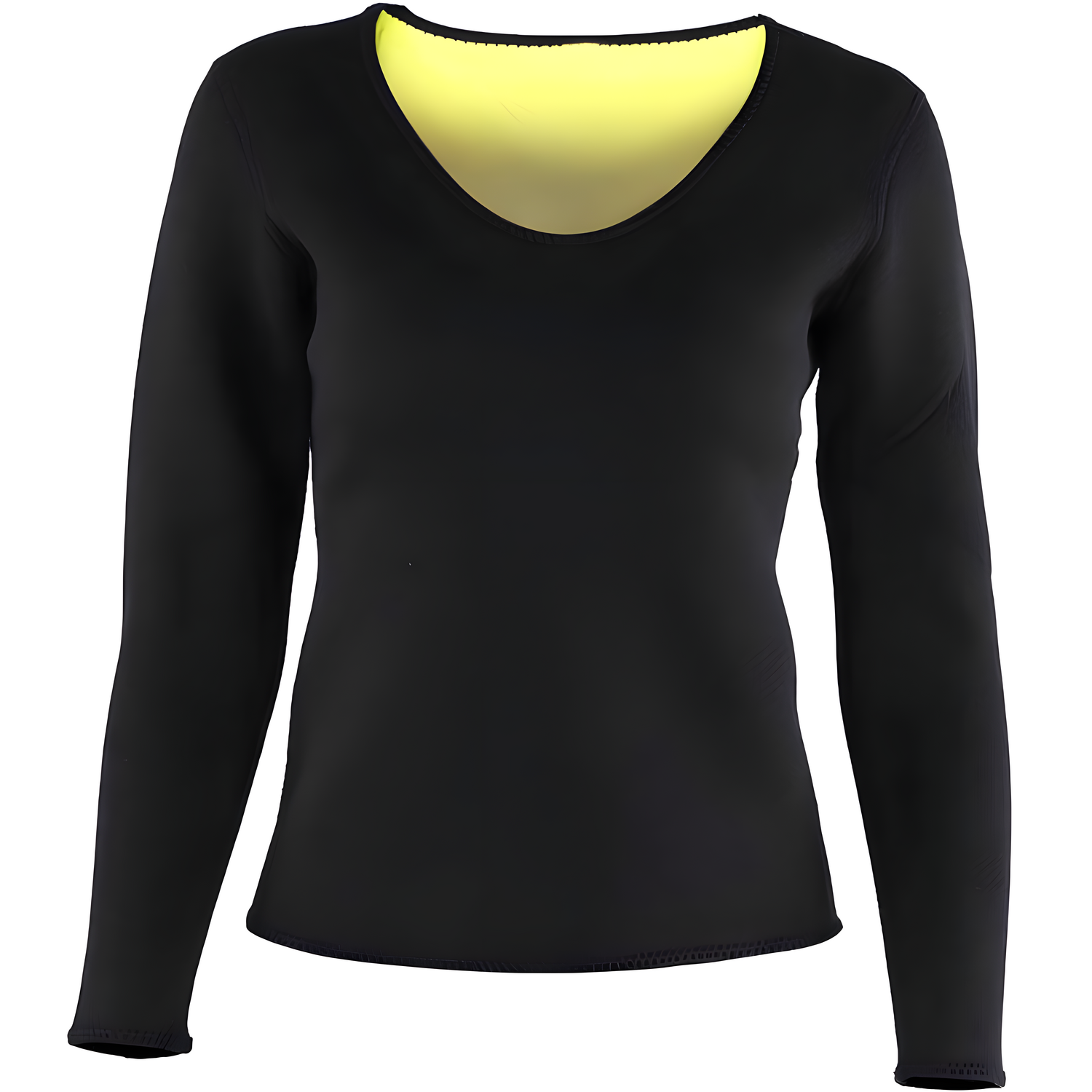 Ženska Neoprenska Fitness Majica FW - 40410 - Crna / Žuta / L KP40410