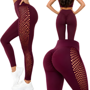 Ženske sportske Push Up tajice ZR - 40897 - Bordo / S / M KP40897