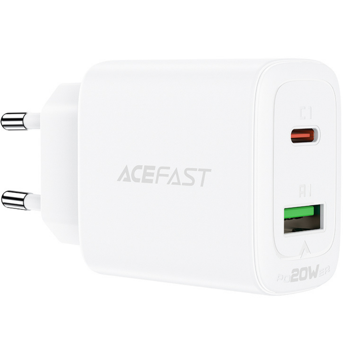 Acefast A25 punjač 20W USB-C / USB-A PD / QC 3.0 - Bijela KP41466