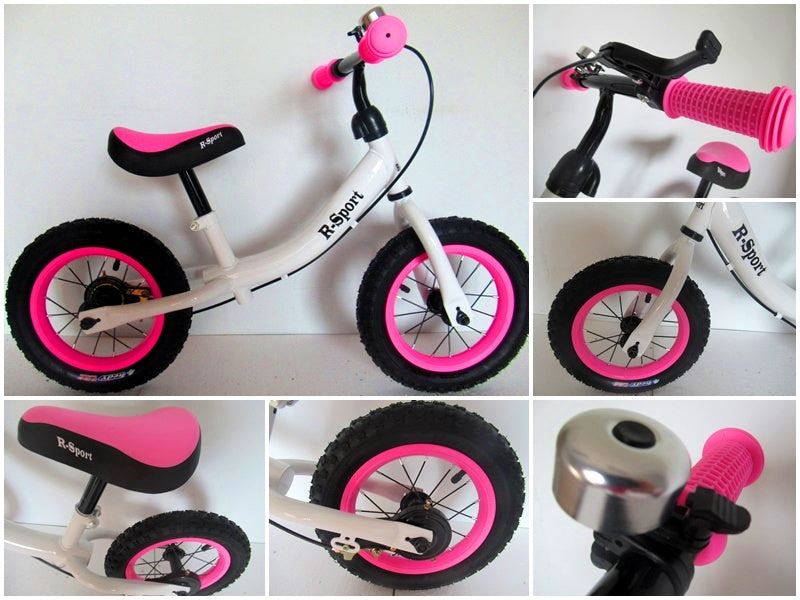 Bicikl bez pedala R3 - rozo/bijeli