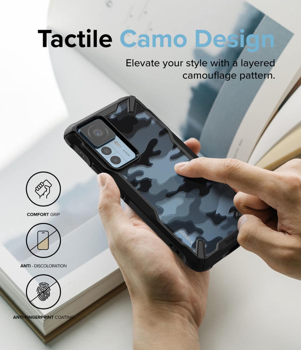 Ringke Fusion X pouzdro pro Xiaomi 12T/12T Pro Camo Black