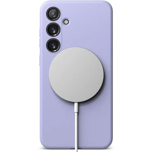 Ringke Silikonový magnetický kryt MagSafe pro Samsung Galaxy S24 – levandulový