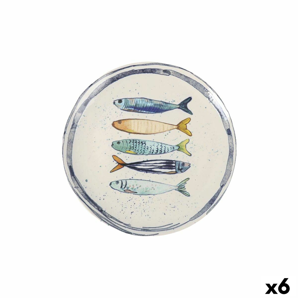 Plakans šķīvis La Mediterránea Peixe Ø 26 cm (6 kom.)