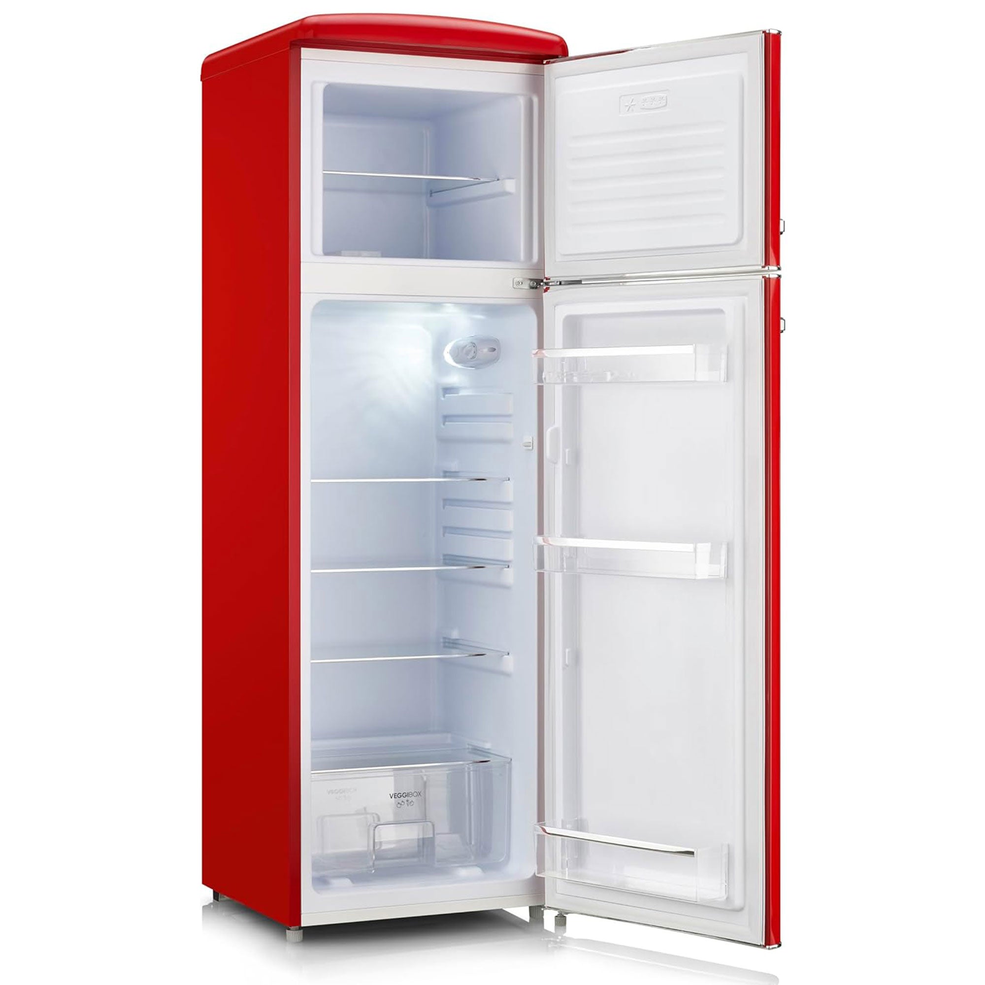 Severin Retro volně stojící chladnička, červená, 246 L, RKG 8983