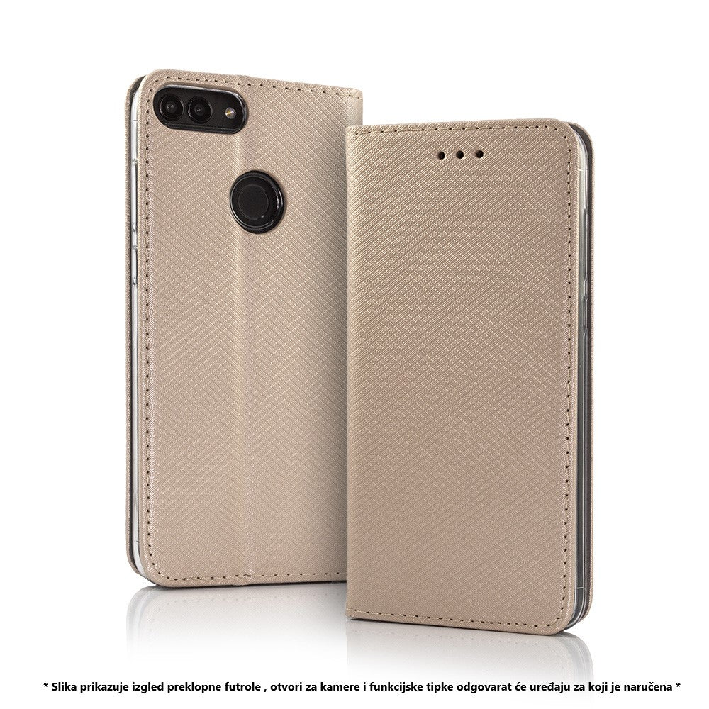 Pouzdro typu kniha pro Huawei P40 Lite E - zlaté