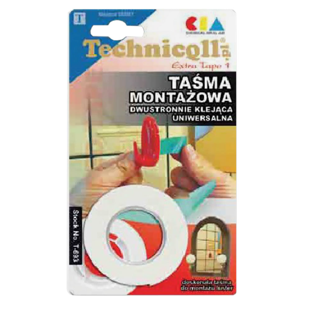 Technicqll T-693 dvostrana ljepljiva montažna traka  1,5m/19mm
