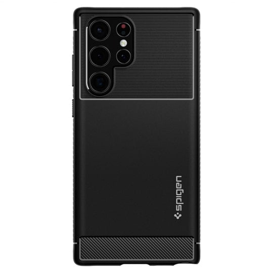 POUZDRO SPIGEN RUGGED ARMOR PRO SAMSUNG GALAXY S22 ULTRA – MATNÁ ČERNÁ