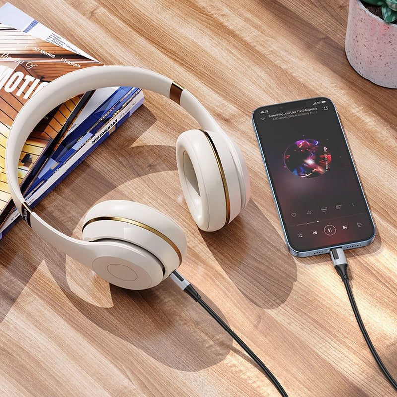 BOROFONE KABEL BL19 CREATOR – JACK 3,5MM NA LIGHTNING – 1 METR ČERNÝ