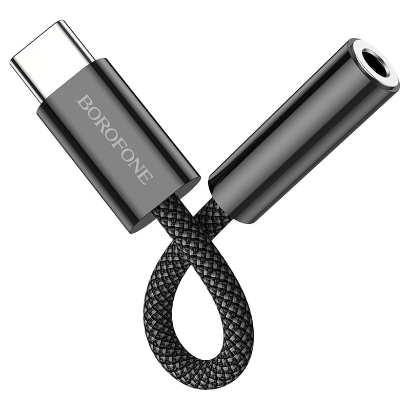 BOROFONE ADAPTÉR BV15 AUDIO - TYP C NA JACK 3,5MM - ČERNÝ (DAC)