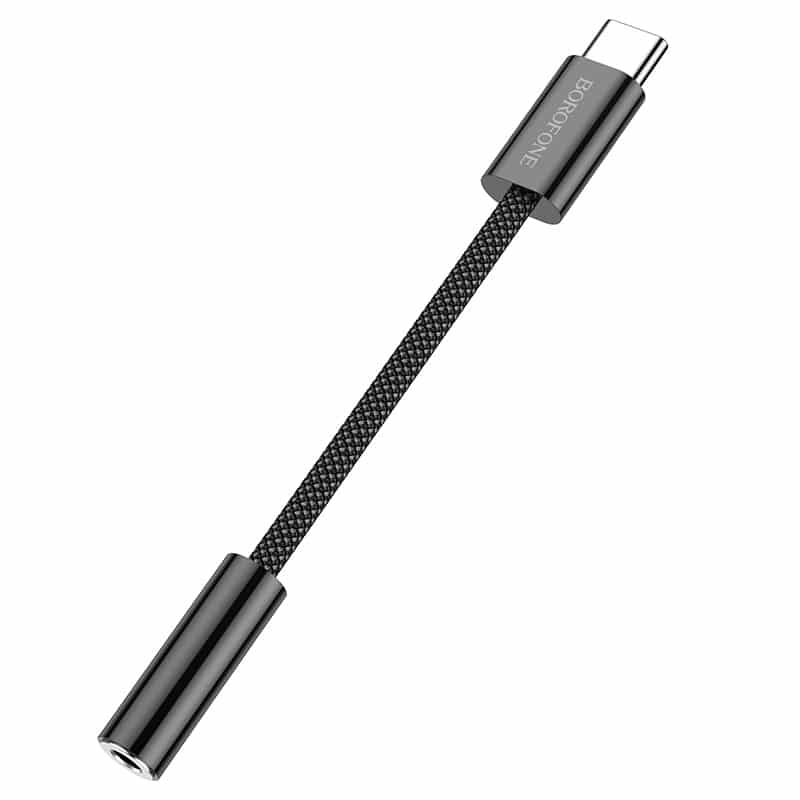 BOROFONE ADAPTÉR BV15 AUDIO - TYP C NA JACK 3,5MM - ČERNÝ (DAC)