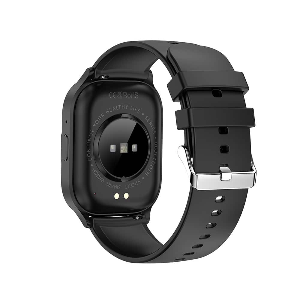 Blavec chytré hodinky W18 Hellia HD AMOLED - černé