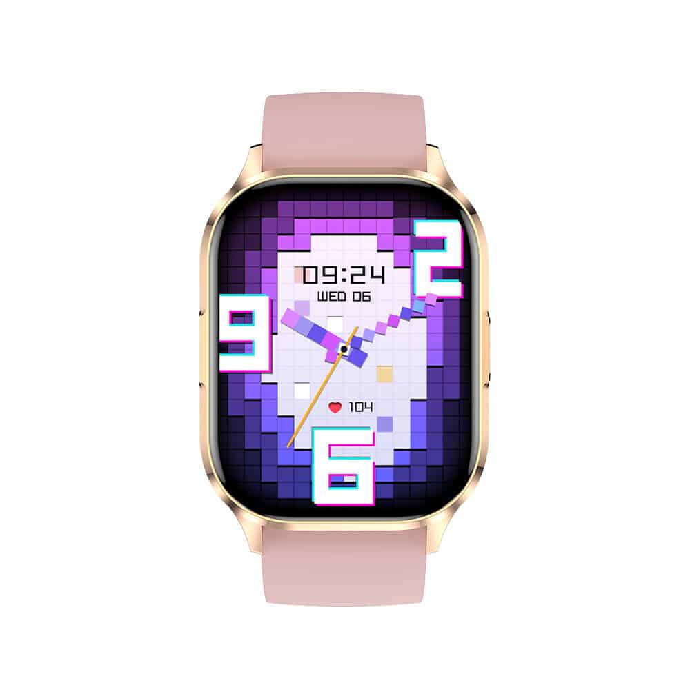 Chytré hodinky Blavec W18 Hellia HD AMOLED – růžové