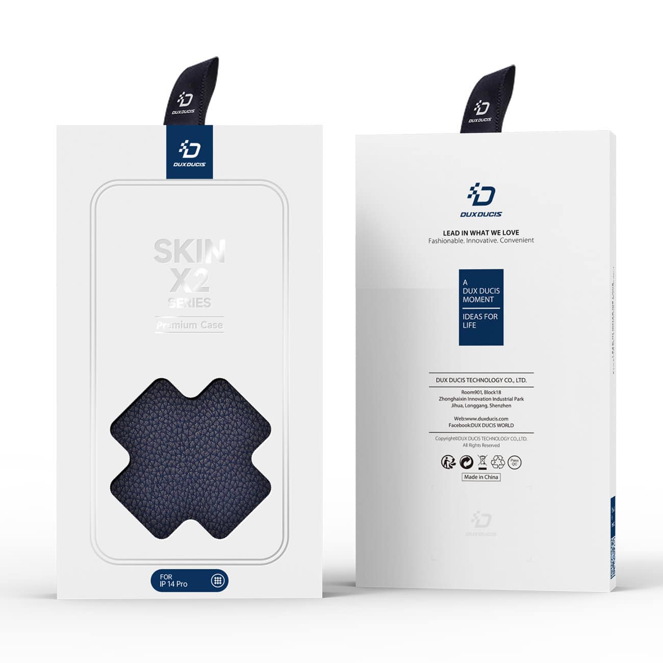DUX DUCIS Skin X2 – flipové pouzdro pro iPhone 14 Plus - modré