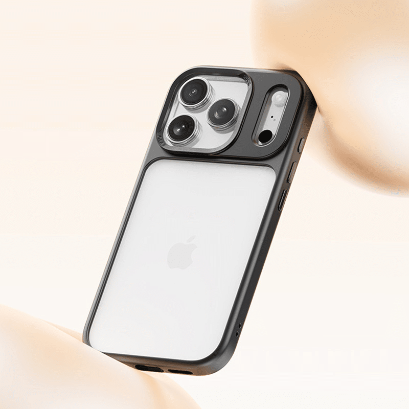 Rock Guard Lens Protection Series maskica za iPhone 17 Pro prozirno-crna