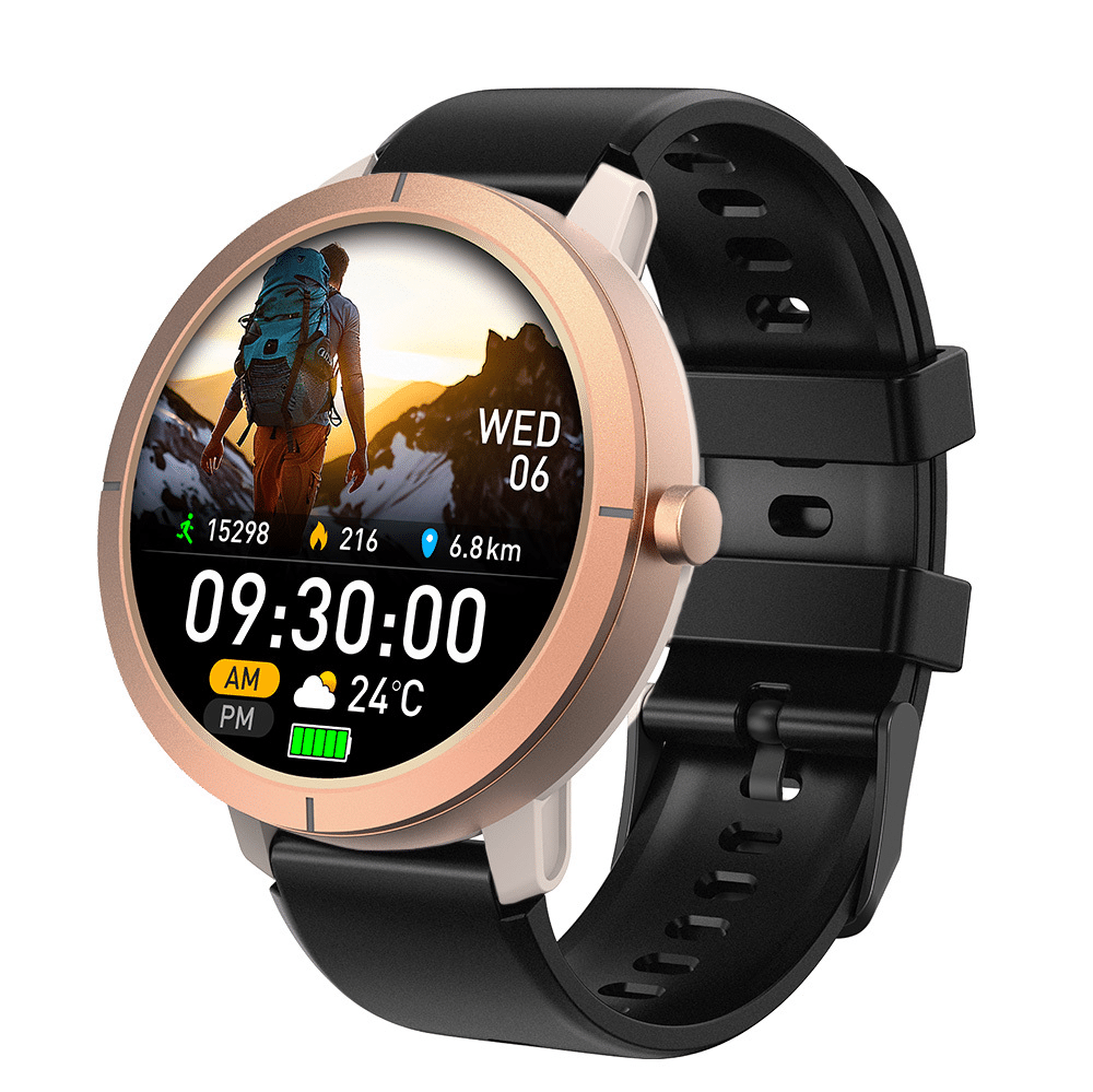 Blavec pametni sat W-20 Solea HD AMOLED GPS glasovni poziv - ružičasto zlato + 2 remena