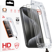 Tel Protect Dust-Free Easy Fit Full Glue 6D kaljeno staklo za iPhone 15 crno - 2 komada