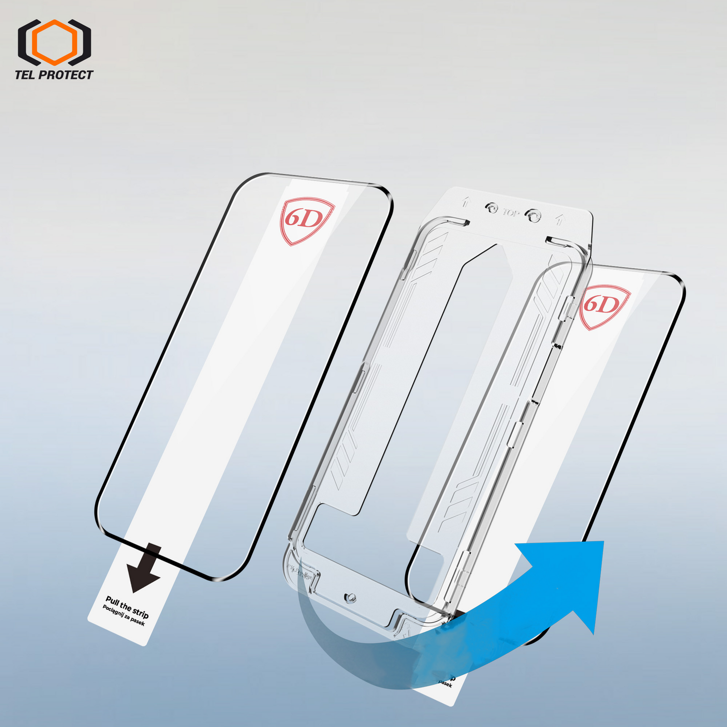 Tel Protect Dust-Free Easy Fit Full Glue 6D kaljeno staklo za Samsung Galaxy S25 crno (s otključavanjem otiskom prsta) - 2 kom.
