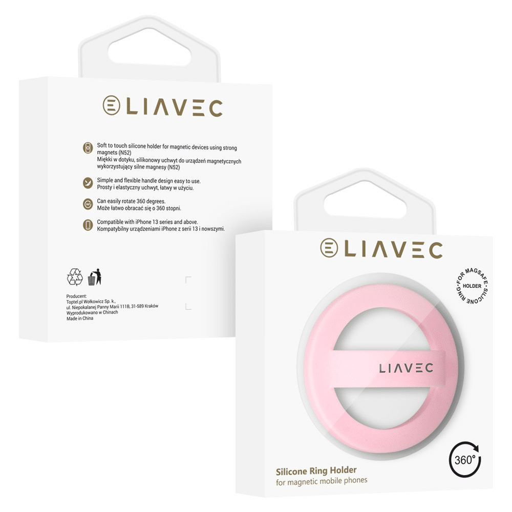 Liavec Ring držač za mobitel Magsafe pink