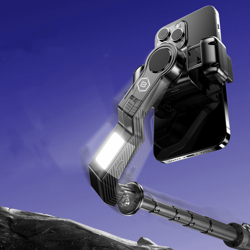 Blavec Selfie Stick Aluminium Fusion P-10 Gimbal stativ + dálkové ovládání 1 metr černý