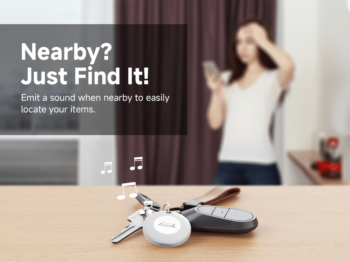 Bluetooth GPS lokátor LifeTag Tracker Android + pouzdro s kroužkem na klíče bílý