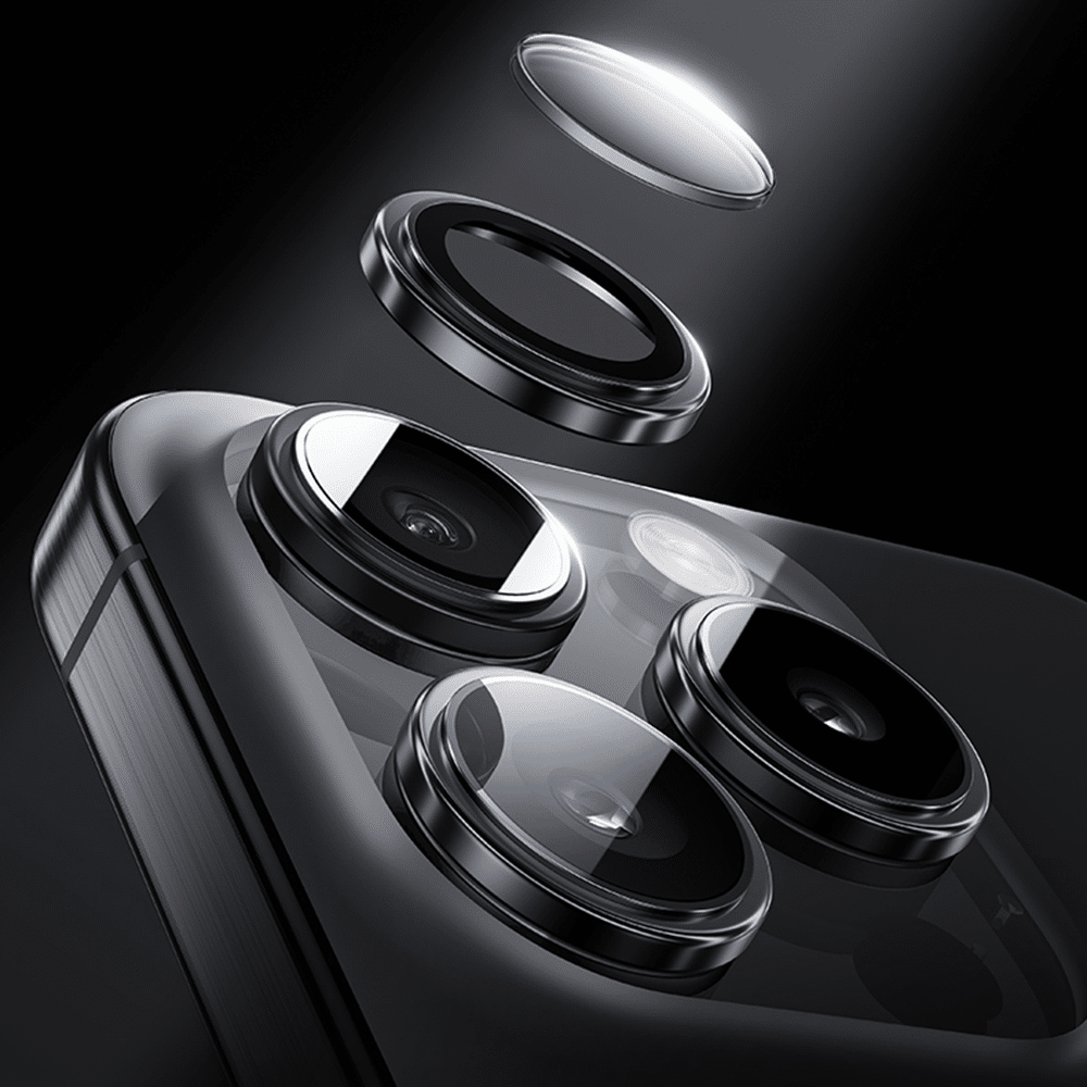 Benks Warrior tvrzené sklo na fotoaparát pro iPhone 16 Pro/16 Pro Max (3 čočky) stříbrné
