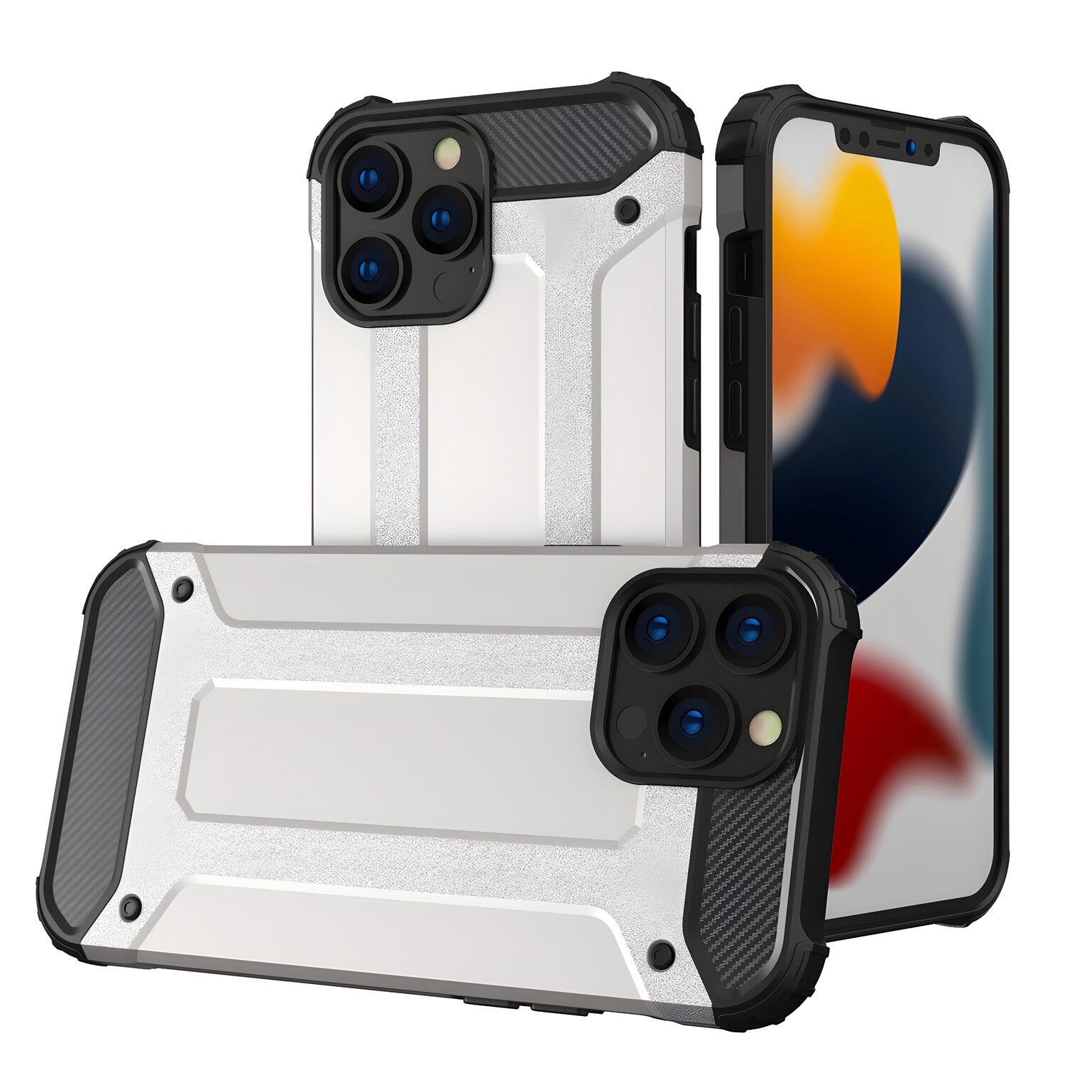 Futrola Hybrid Armor za Samsung Galaxy S21 FE 5G - Srebrna KP40517