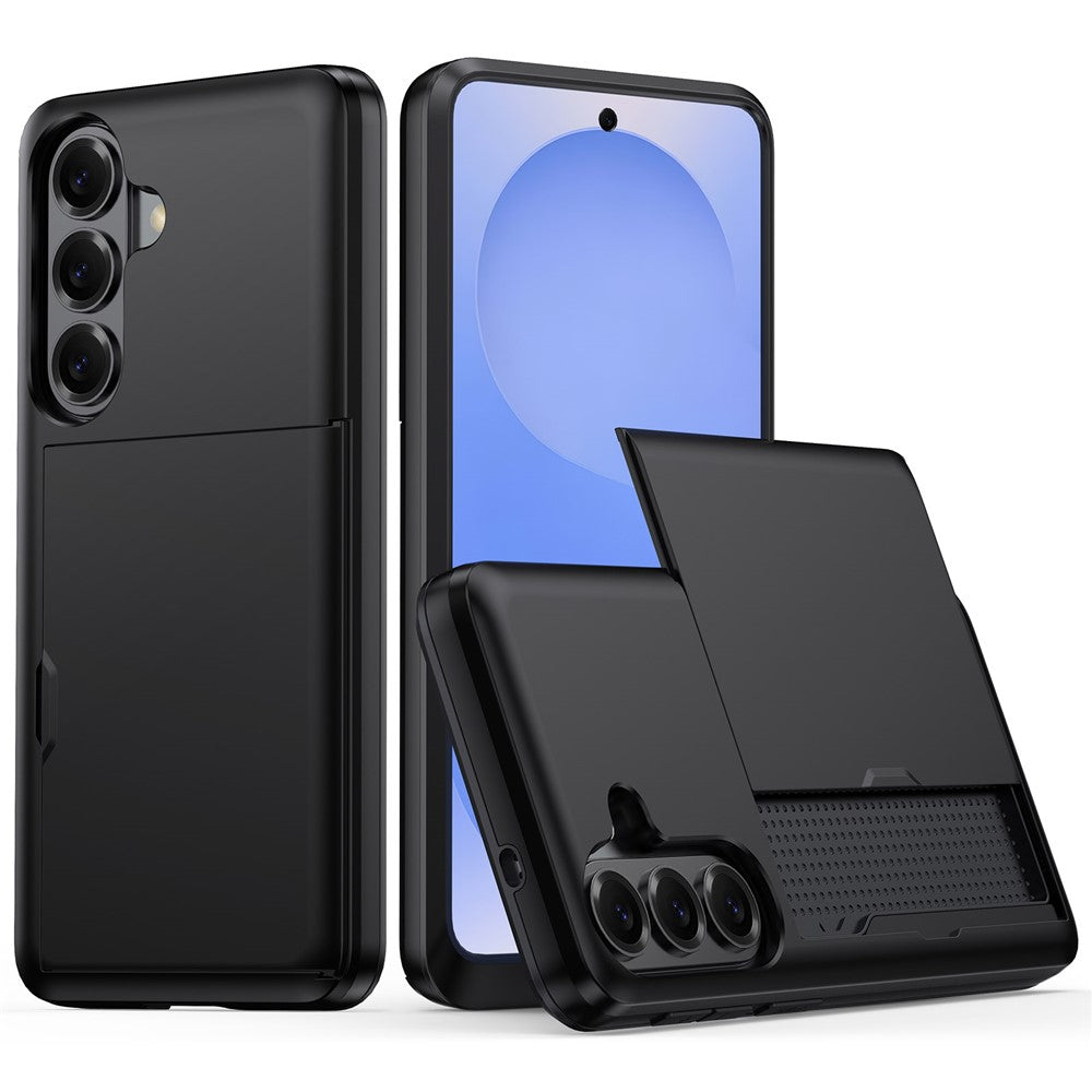 AMORUS puzdro s posuvným držiakom na karty pre Samsung Galaxy A37 5G - Crna KP41255