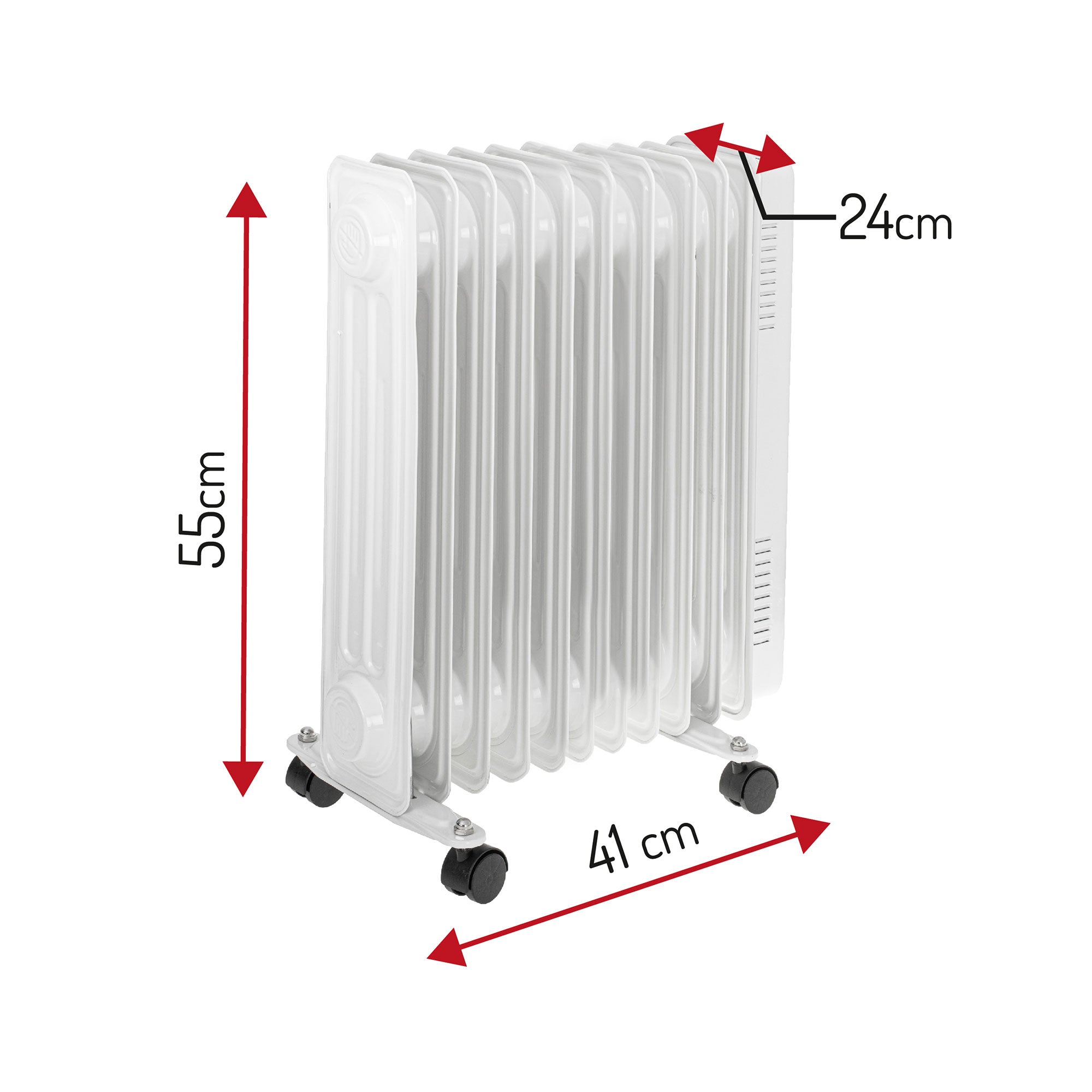 Olejový radiátor AD7816, 9 žeber, 2000W