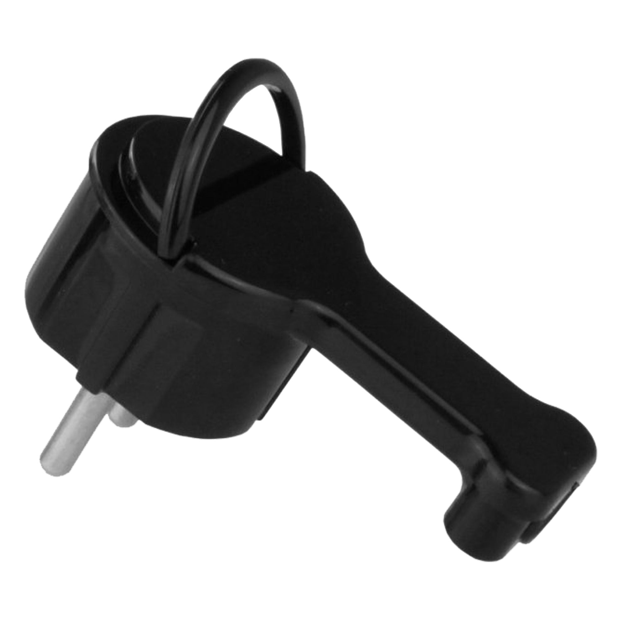 Vidlice plochá Schuko 16A, 230V, černá