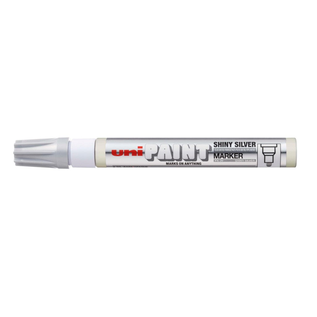 Marker Uni px-20 sijoča srebrna