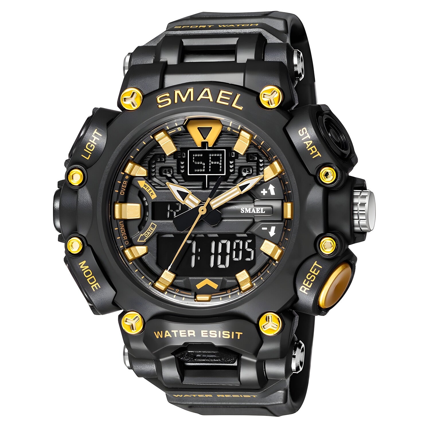 SMAEL ZA-14077 sat - Crna / Zlatna KP14077
