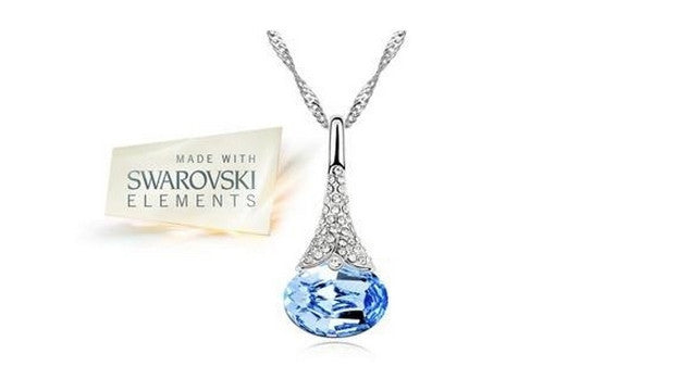 Náhrdelník Water Drop s křišťálovým přívěskem ve vámi zvolené barvě
